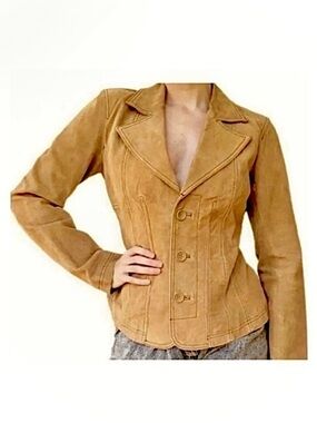 BB Dakota Vintage Suede Jacket/Shirt Button Down Fitted